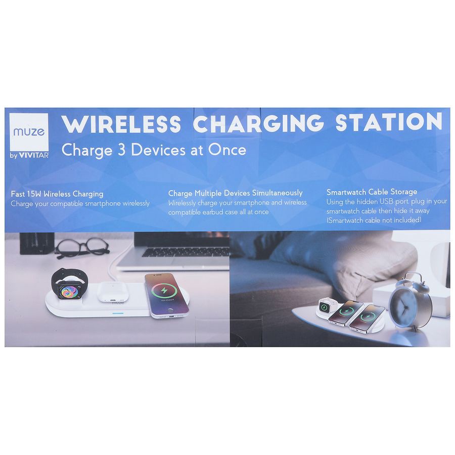 slide 3 of 5, Muze Wireless Charging Station 1 ea, 1 ct