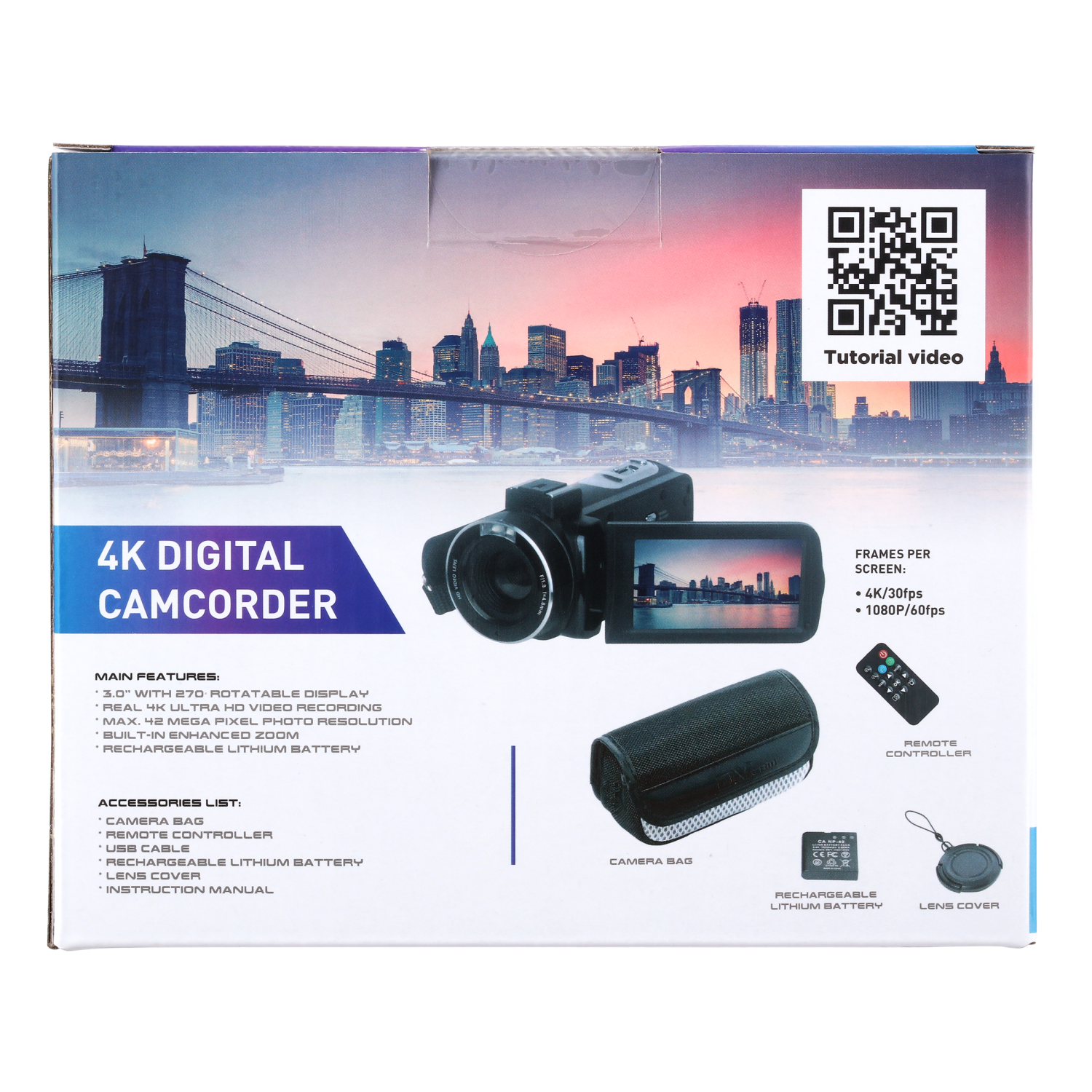 slide 6 of 7, VIVITAR DVRE401-BLK 4K Camcorder 18X Zoom, 1 ct