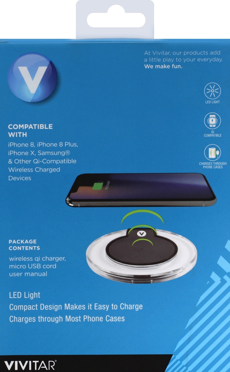 slide 6 of 6, Vivitar Wireless Qi Charger, 1 ct