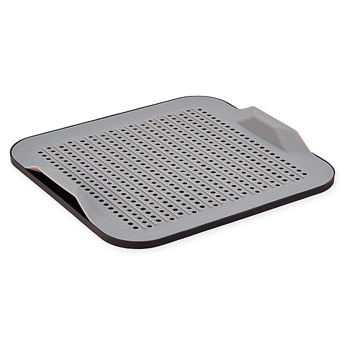 slide 1 of 5, Better Housewares Silicone Drying Mat Set - Grey/Black, 2 ct