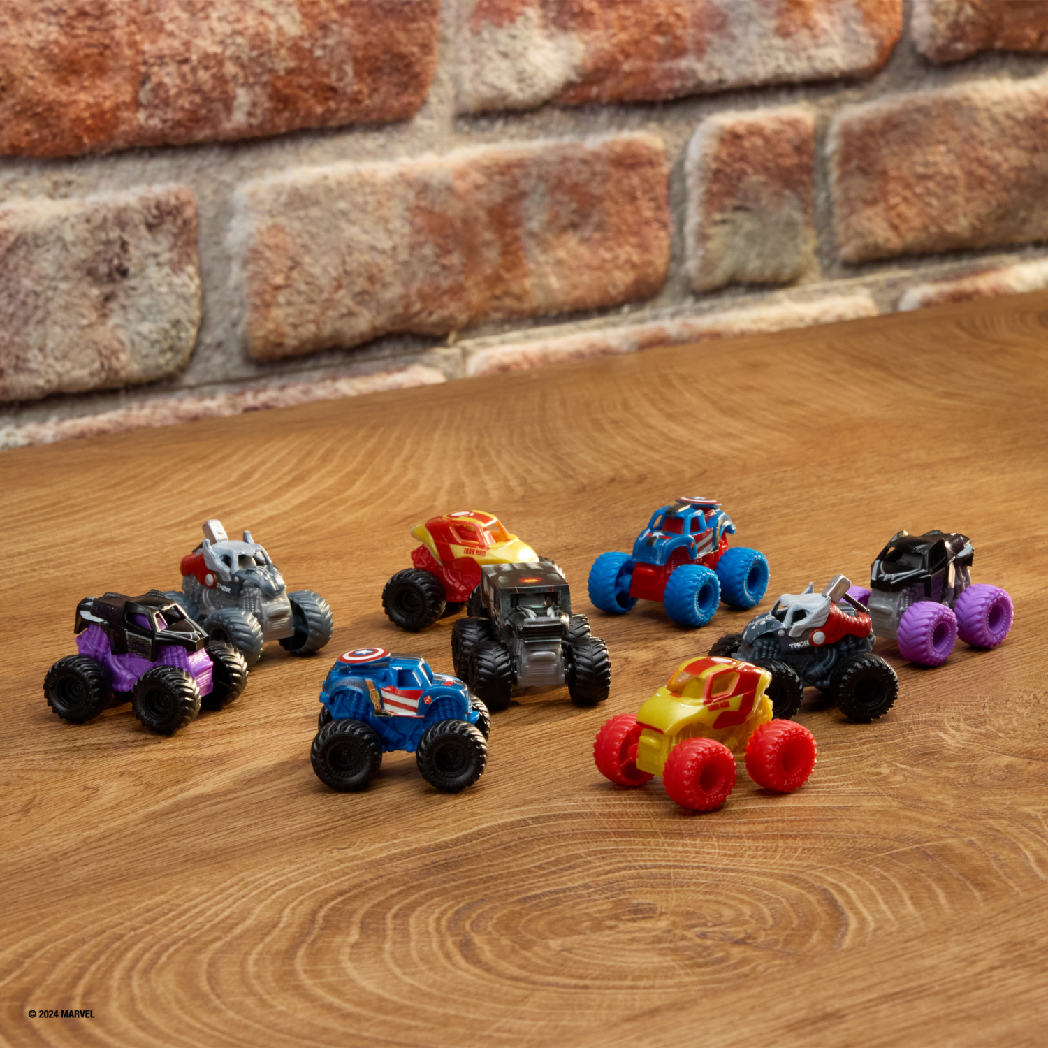 slide 3 of 7, Monster Jam, Marvel Mini Monster Truck 3-Pack 1:87 Scale (Styles May Vary), 1 ct