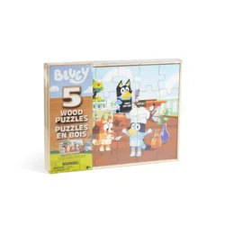 Bluey 5 Wood Puzzles, 3+