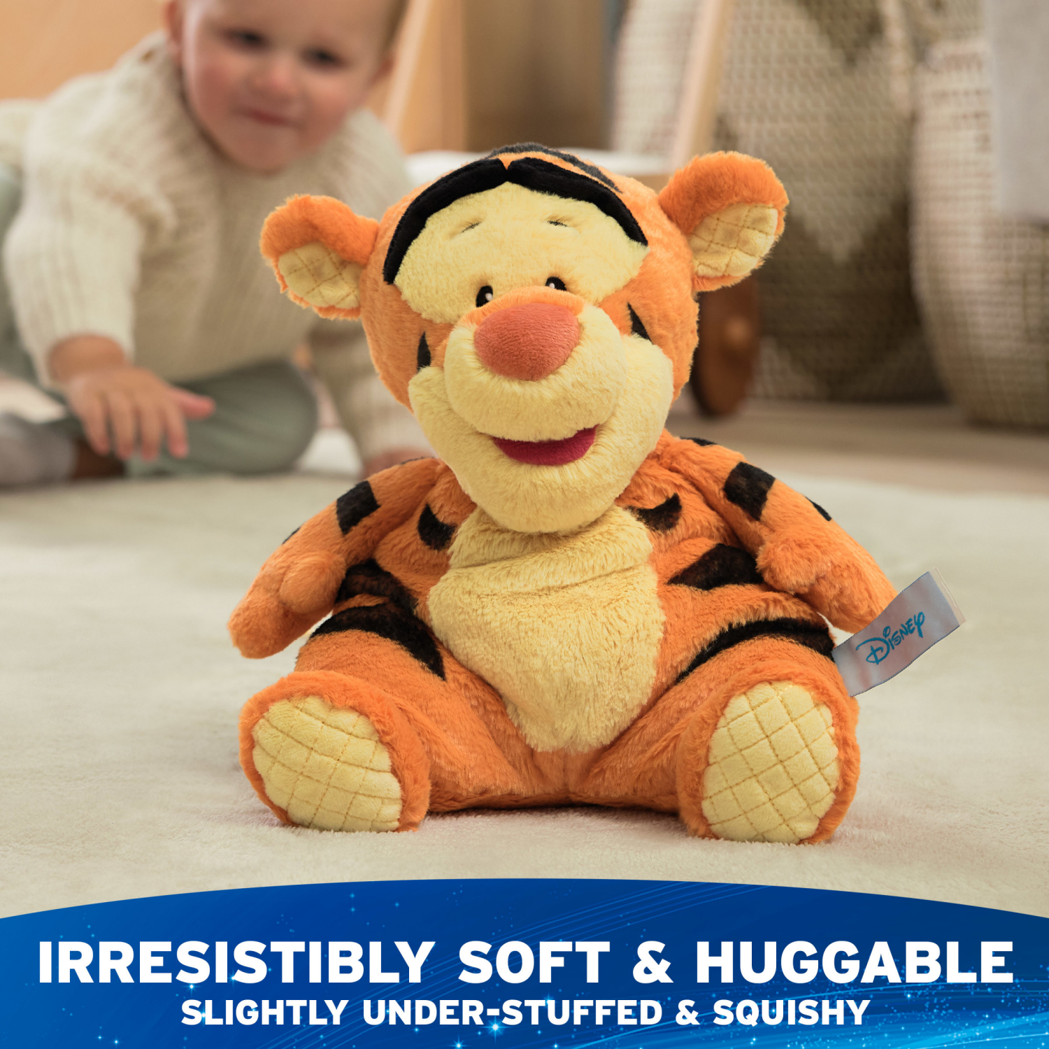 slide 7 of 8, GUND Disney Official Tigger Oh So Snuggly Plush, Winnie the Pooh, Tigger Tiger Stuffed Animal for Ages 1 and Up, Orange, 12.5., 1 ct