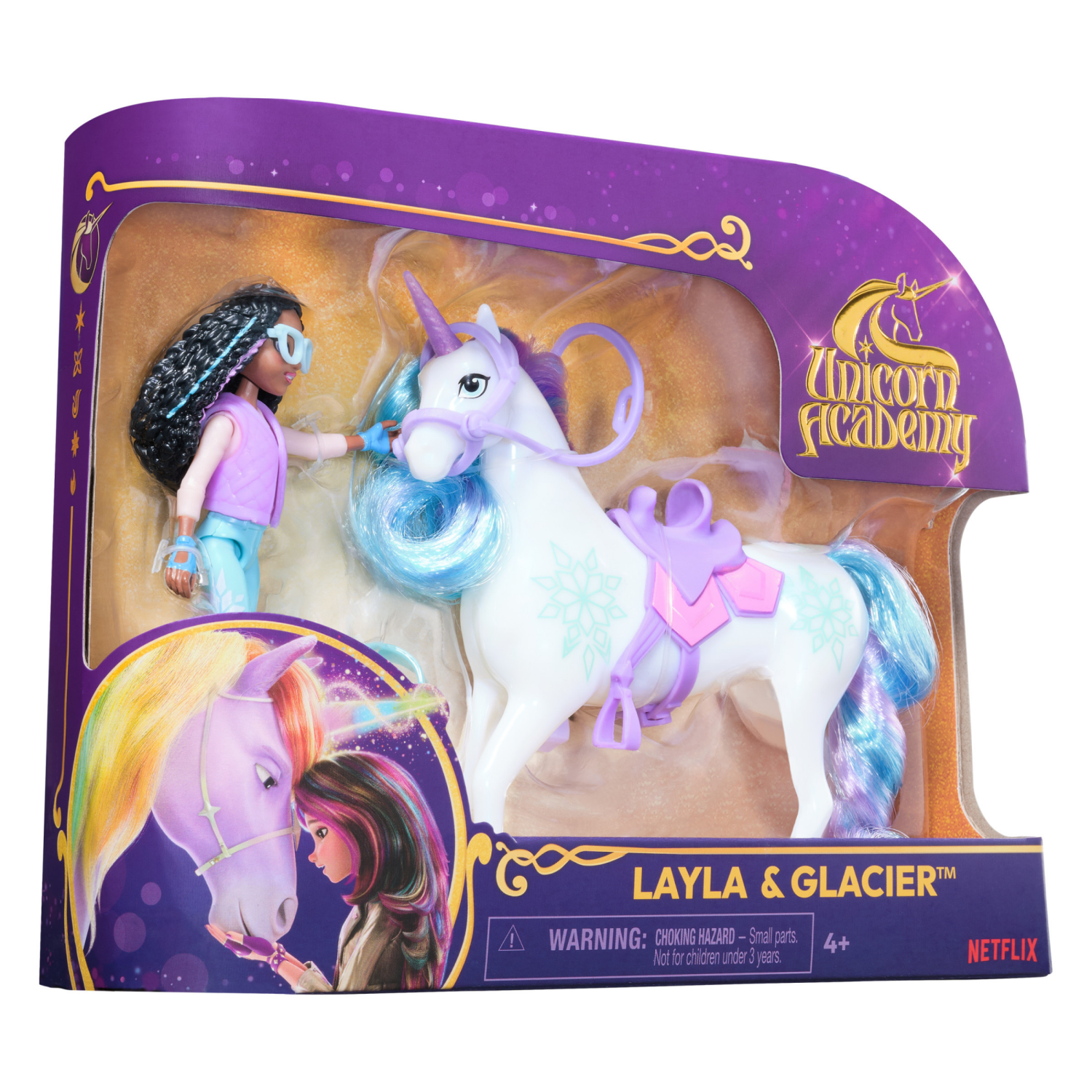 slide 4 of 8, Unicorn Academy, Caracter and Unicorn Set with 2 Riding Accessories & Hair Styling Tool, Dolls & Unicorn Toys for Girls Ages 4 and up (Styles will Vary), 1 ct