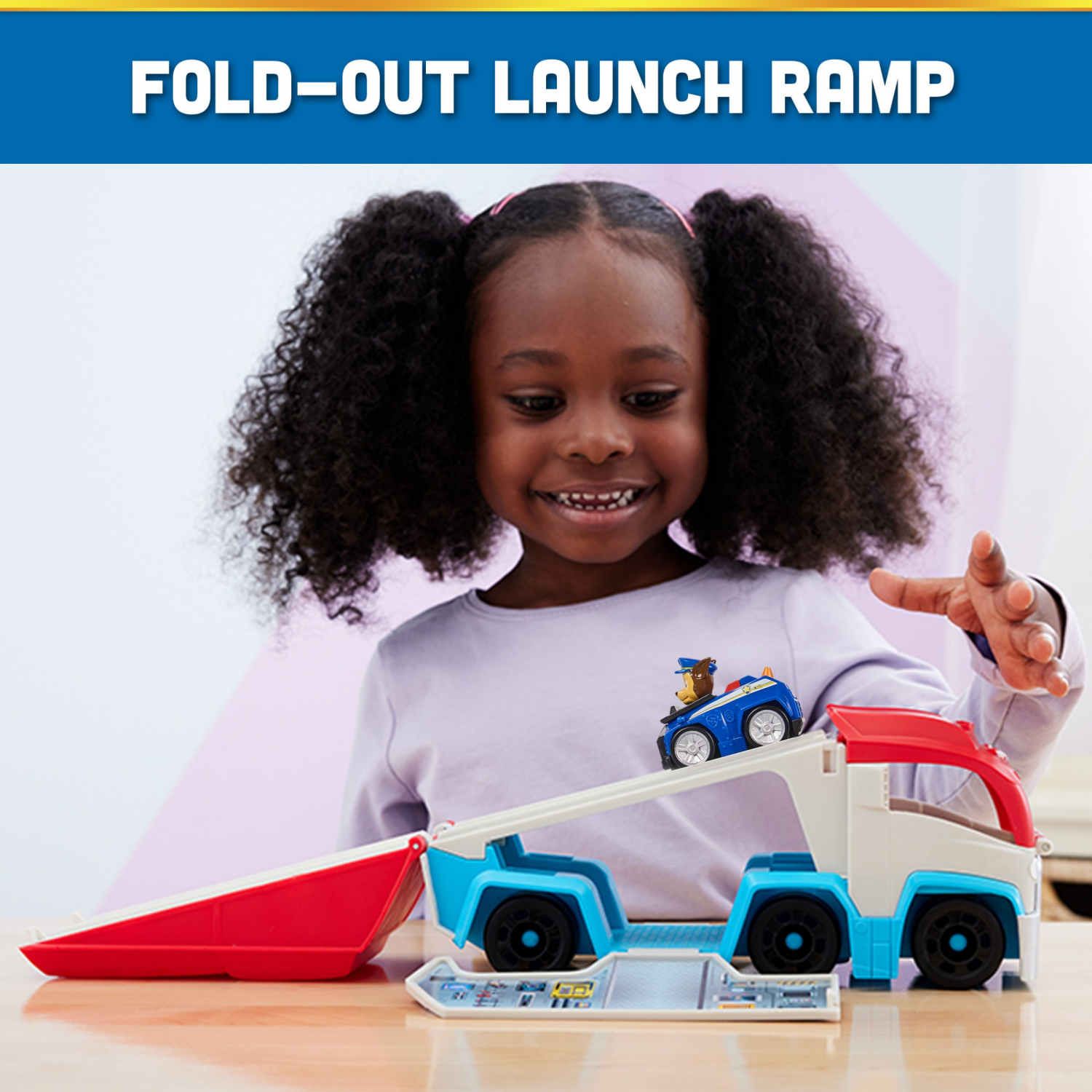 slide 3 of 7, PAW Patrol: Pup Squad Patroller Team Vehicle, Toy Truck with Collectible PAW Patrol Chase Toy Car, Kids Toys for Boys & Girls Ages 3+, 1 ct