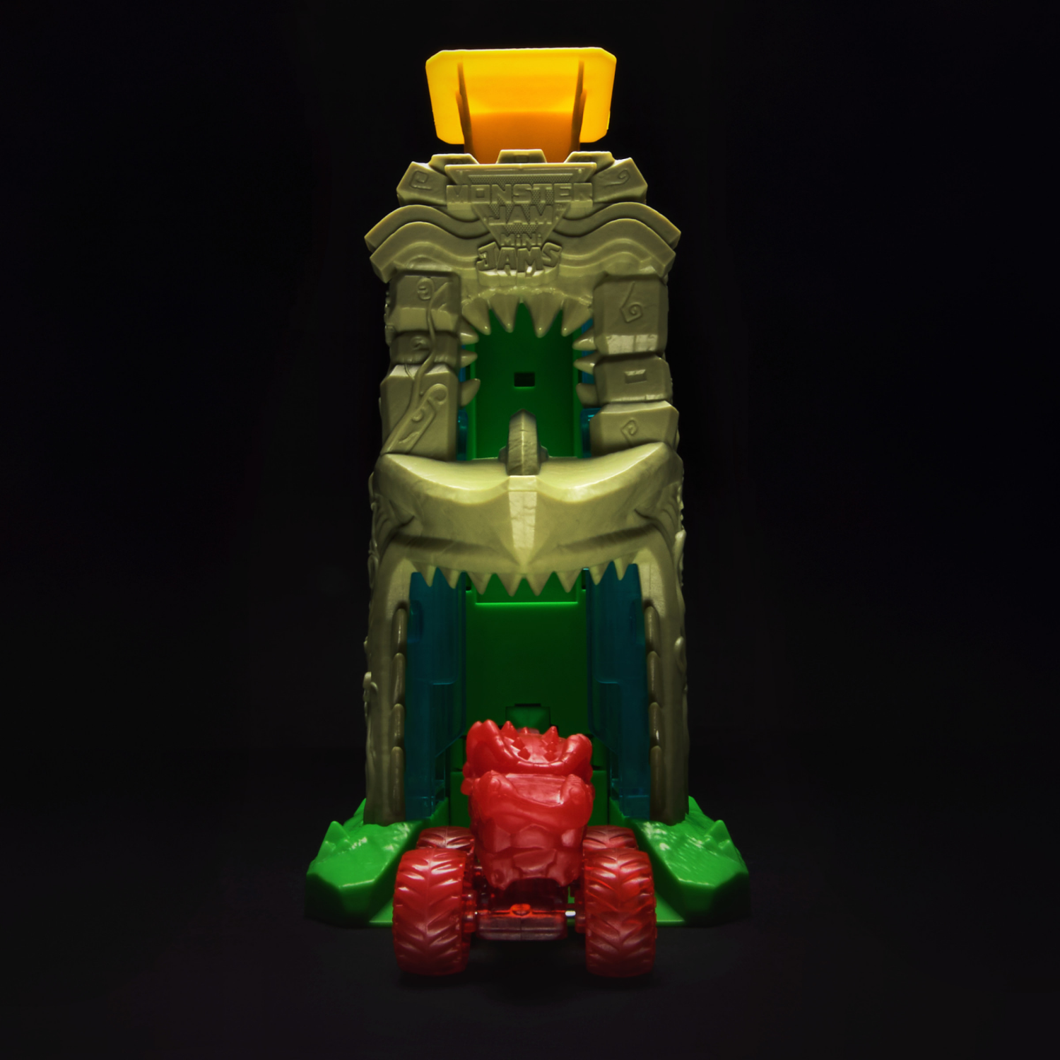 slide 3 of 6, Monster Jam Mini Jams, Megalodon Jungle Blaster Launcher Playset, 1 Set, 1 ct