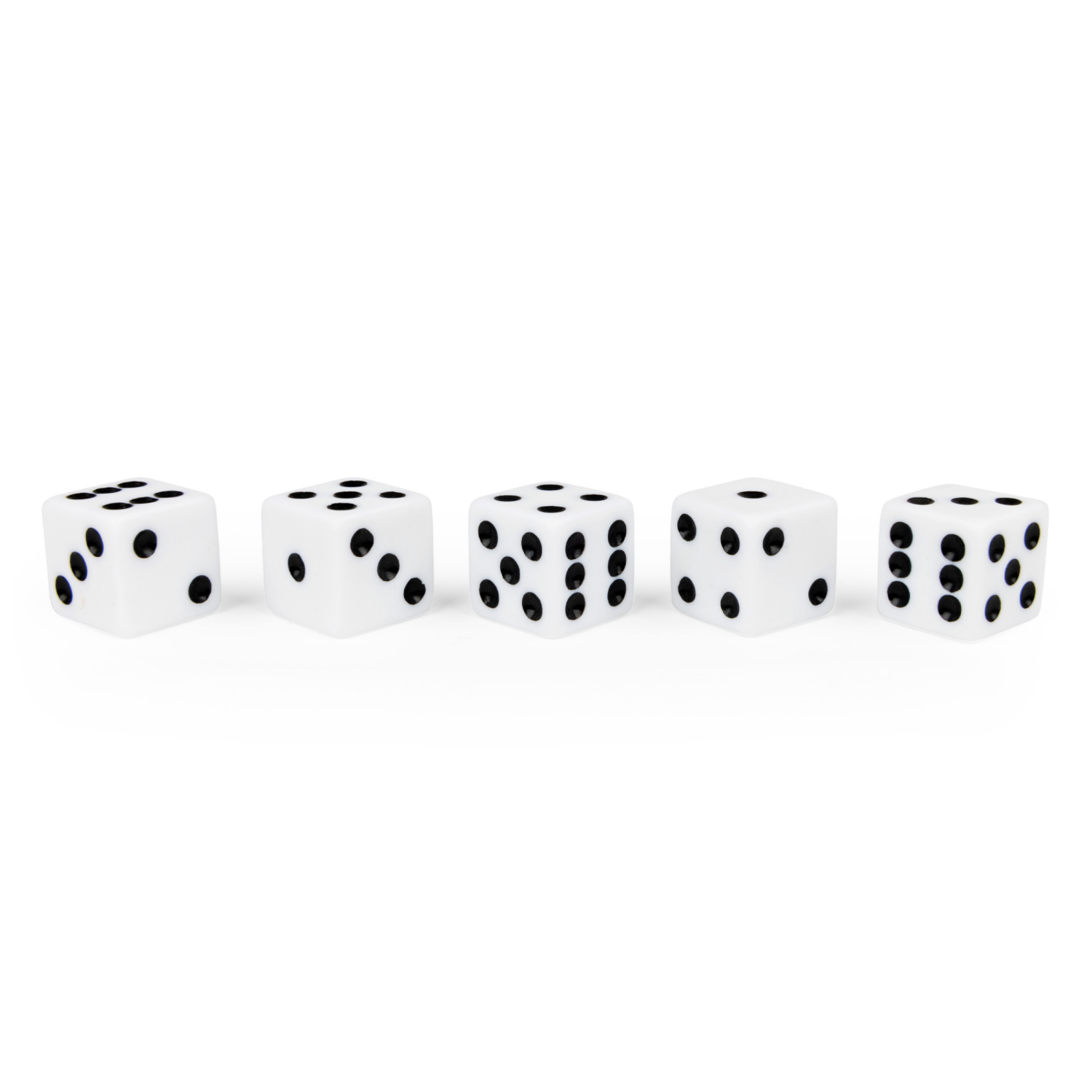 slide 3 of 5, Spin Master Games, Cardinal Classics, 5 Dice, White Replacement Dice for Board Games and Card Games, 5-pack Set, 1 ct