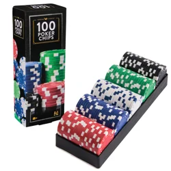 Spin Master Games, Cardinal Classics, 100-Piece Colored Poker Chips Set