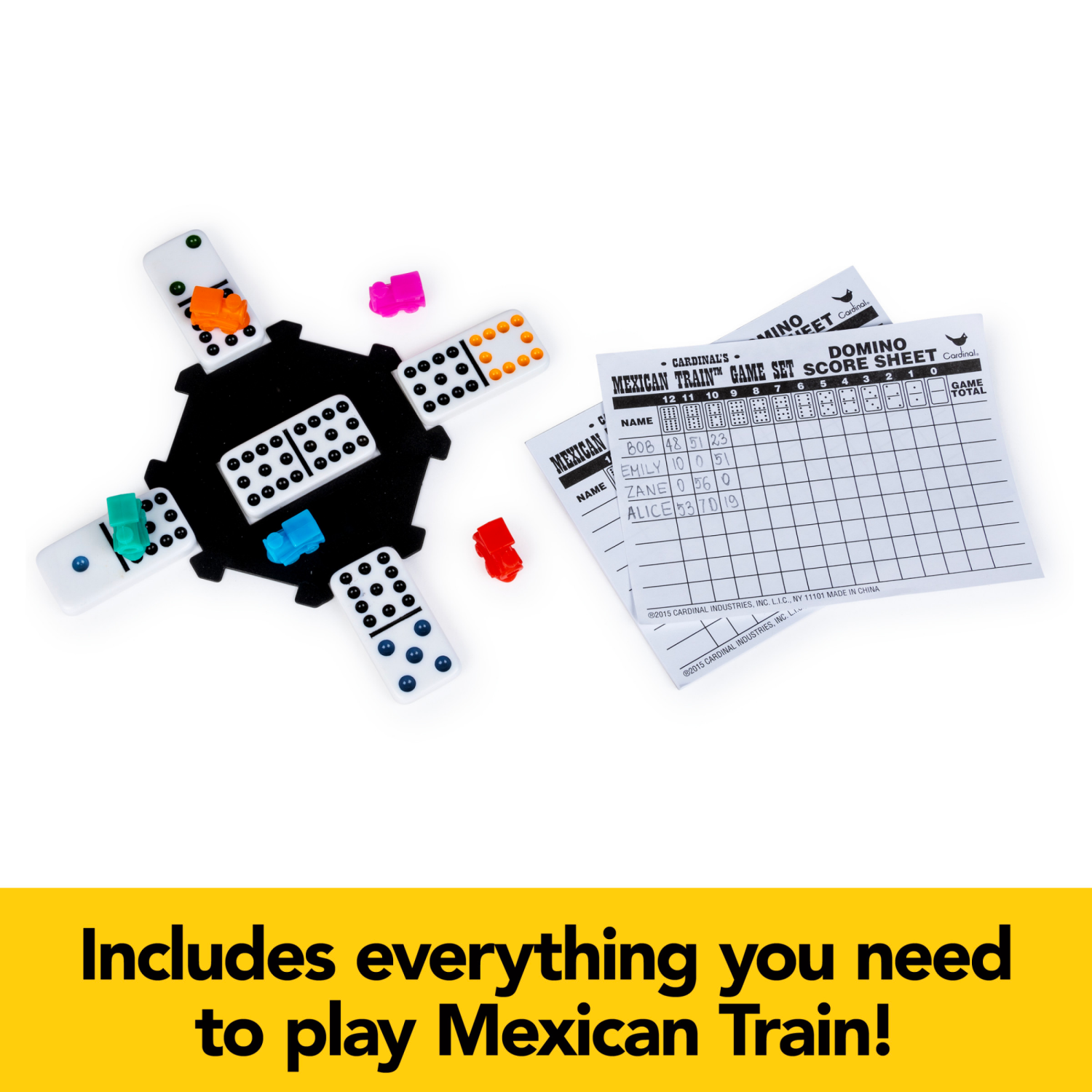 slide 5 of 7, Spin Master Games, Cardinal Classics Mexican Train Dominoes Set Tile Board Game 1 Each, 1 ct