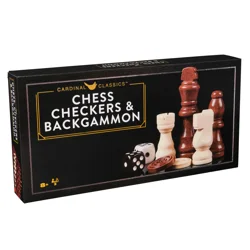 Spin Master Games, Cardinal Classics, Wood Chess, Checkers, and Backgammon Set 1 Each