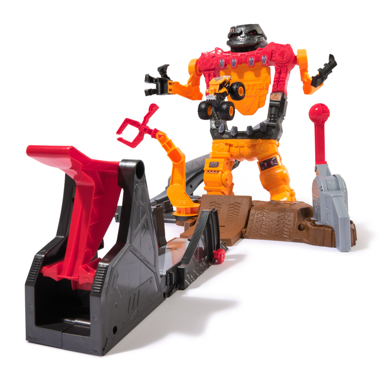 slide 2 of 8, Monster Jam Smash N Bash SmashBot Playset and 1to64 Monster Truck, 1 Set, 1 ct