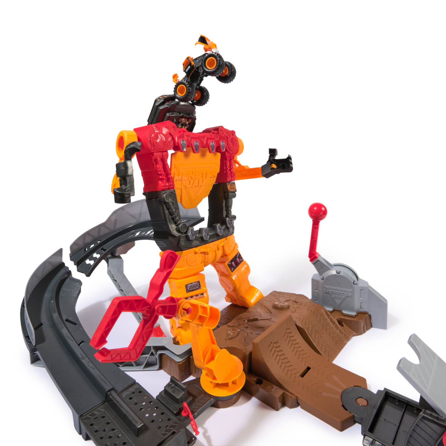 slide 8 of 8, Monster Jam Smash N Bash SmashBot Playset and 1to64 Monster Truck, 1 Set, 1 ct