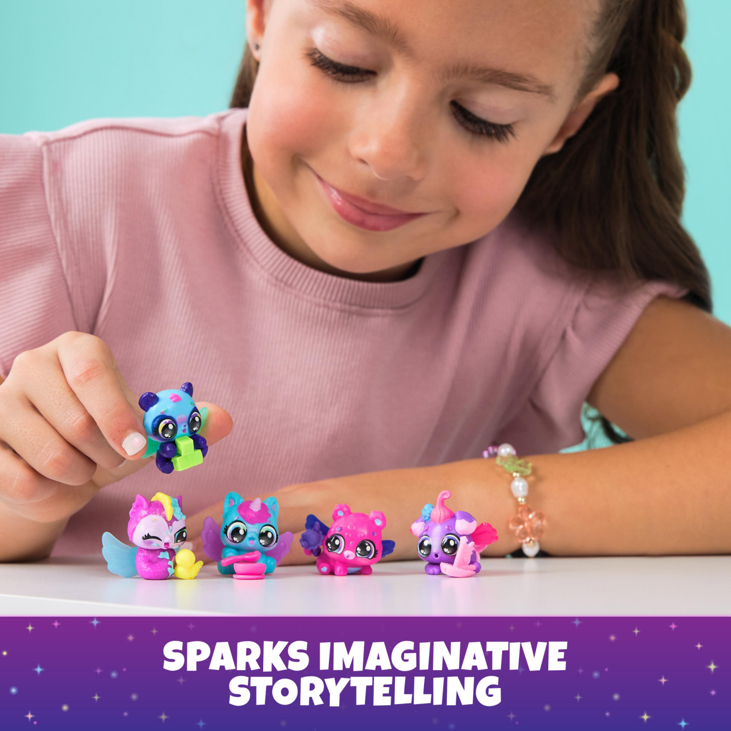 slide 2 of 8, Hatchimals Alive, Neon Rainbow Egg Carton Toy with 5 Mini Figures in Color Reveal 1 Set, 1 ct