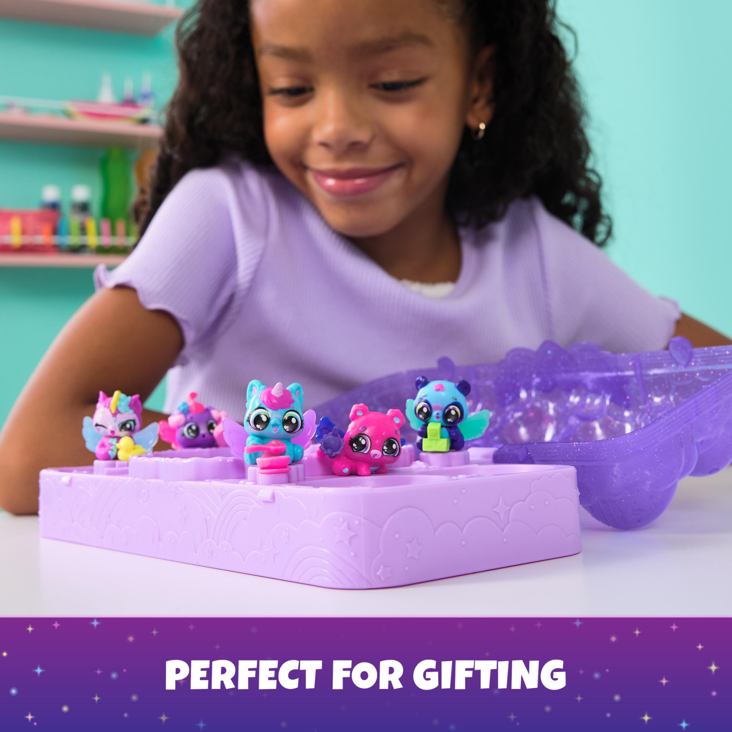 slide 5 of 8, Hatchimals Alive, Neon Rainbow Egg Carton Toy with 5 Mini Figures in Color Reveal 1 Set, 1 ct