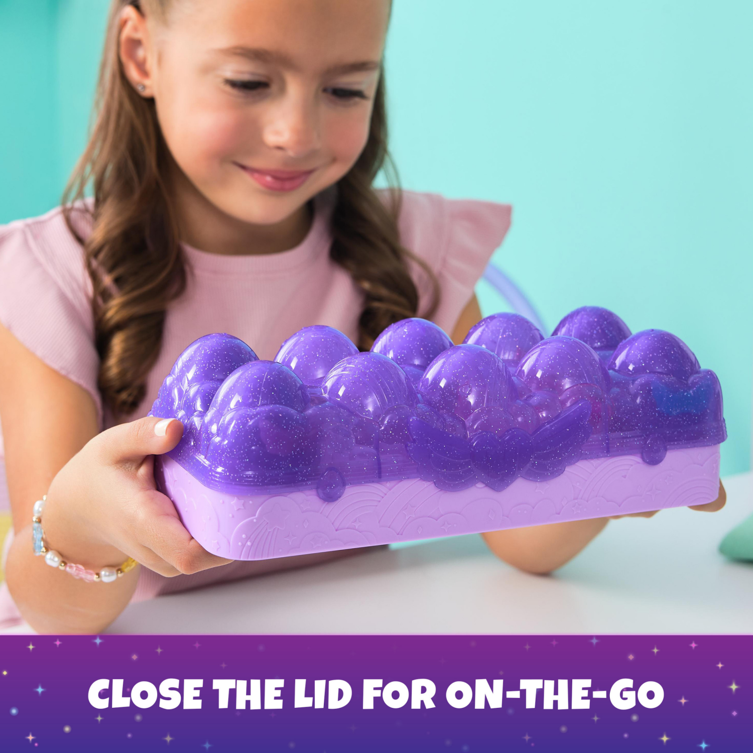 slide 8 of 8, Hatchimals Alive, Neon Rainbow Egg Carton Toy with 5 Mini Figures in Color Reveal 1 Set, 1 ct