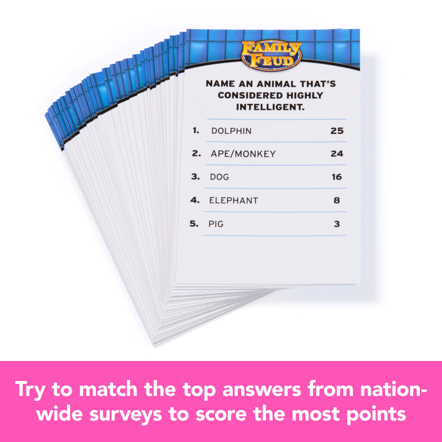 slide 4 of 5, Family Feud The Big Buzzer Edition Party Card Game, 1 ct