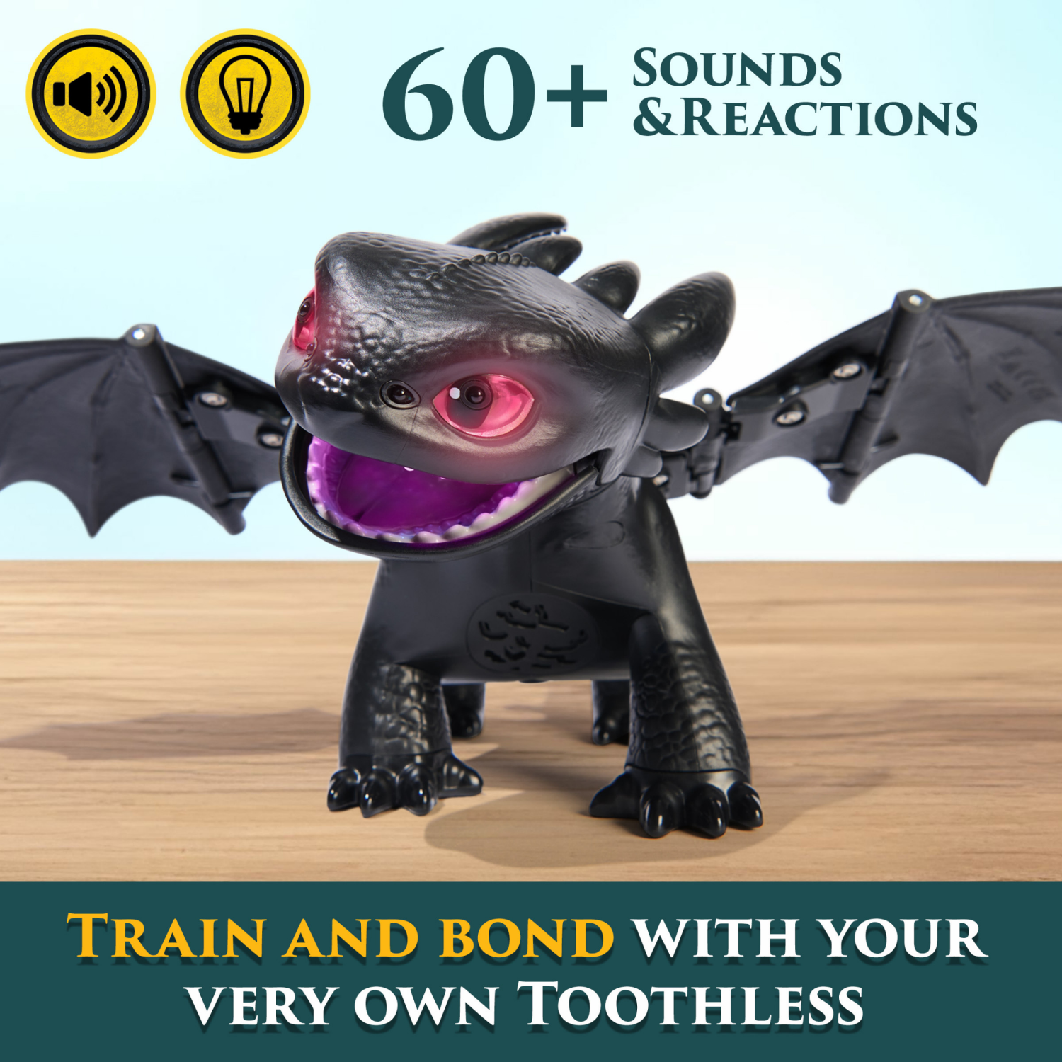 slide 6 of 8, How to Train Your Dragon Toothless Interactive Pet Action Figure, 1 ct