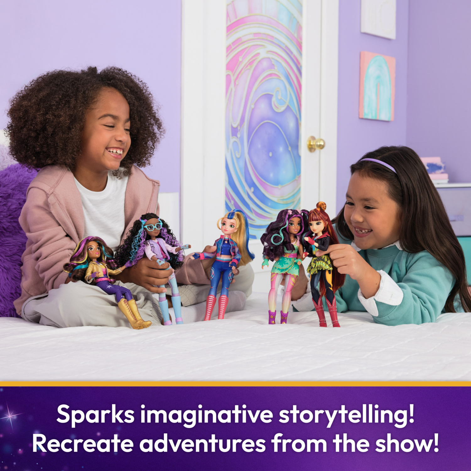 slide 4 of 8, Unicorn Academy, Doll with Highlighted Hair, 7 Fashion Accessories & Hair Styling Tool, 9.5, Dolls & Unicorn Toys for Girls Ages 4 and up (Styles May Vary), 1 ct