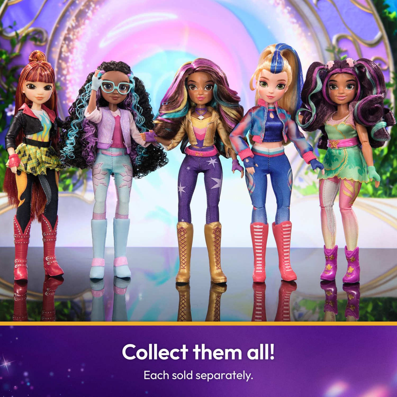 slide 5 of 8, Unicorn Academy, Doll with Highlighted Hair, 7 Fashion Accessories & Hair Styling Tool, 9.5, Dolls & Unicorn Toys for Girls Ages 4 and up (Styles May Vary), 1 ct