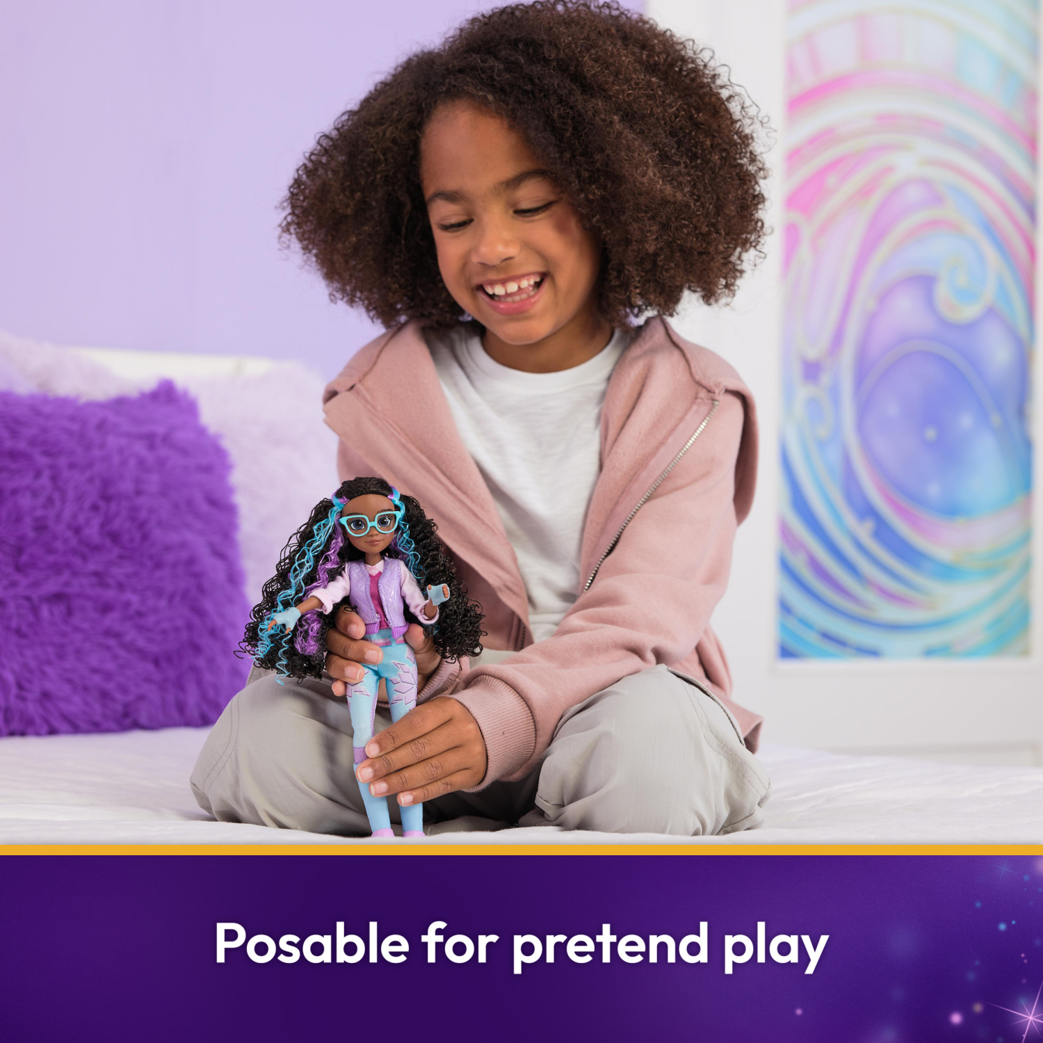 slide 6 of 8, Unicorn Academy, Doll with Highlighted Hair, 7 Fashion Accessories & Hair Styling Tool, 9.5, Dolls & Unicorn Toys for Girls Ages 4 and up (Styles May Vary), 1 ct