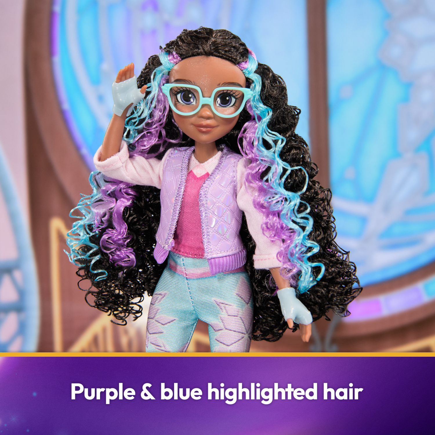 slide 7 of 8, Unicorn Academy, Doll with Highlighted Hair, 7 Fashion Accessories & Hair Styling Tool, 9.5, Dolls & Unicorn Toys for Girls Ages 4 and up (Styles May Vary), 1 ct