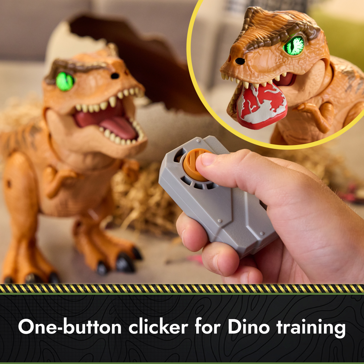 slide 4 of 8, Primal Hatch Interactive Hatching Dino Action Figure - Green, 1 ct