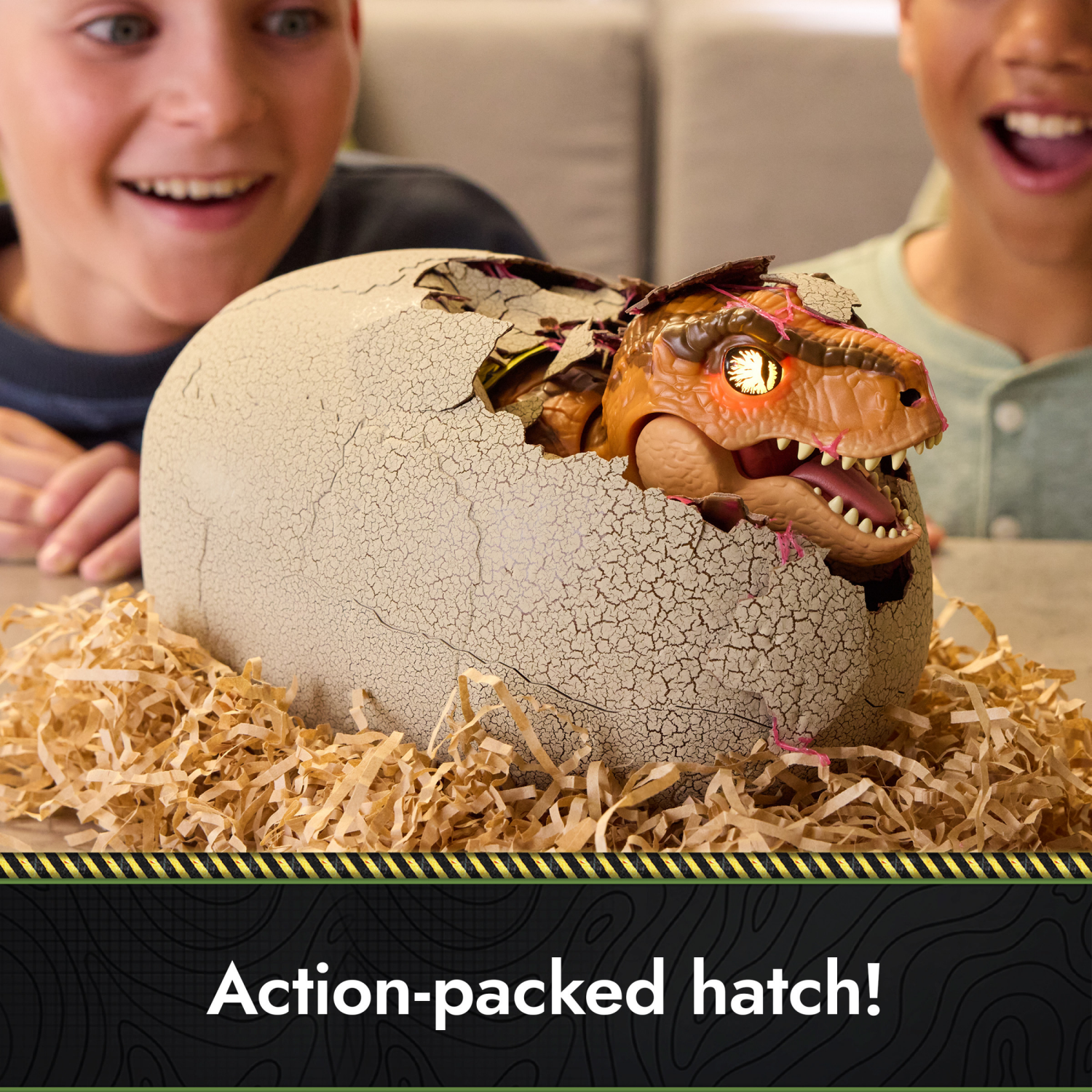 slide 6 of 8, Primal Hatch Interactive Hatching Dino Action Figure - Green, 1 ct