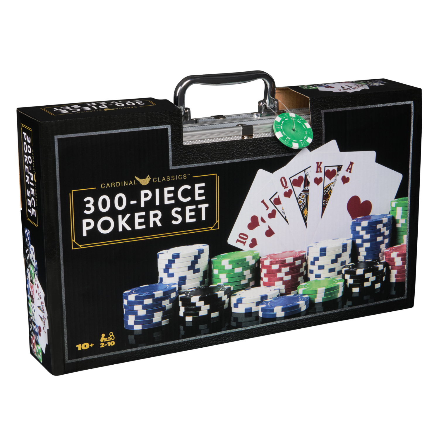 slide 7 of 7, Spin Master Games, Cardinal Classics, 300-Piece Poker Set with Aluminum Carrying Case & Professional Weight Chips & Poker Dice, for Ages 8 and up 1 Each, 1 ct