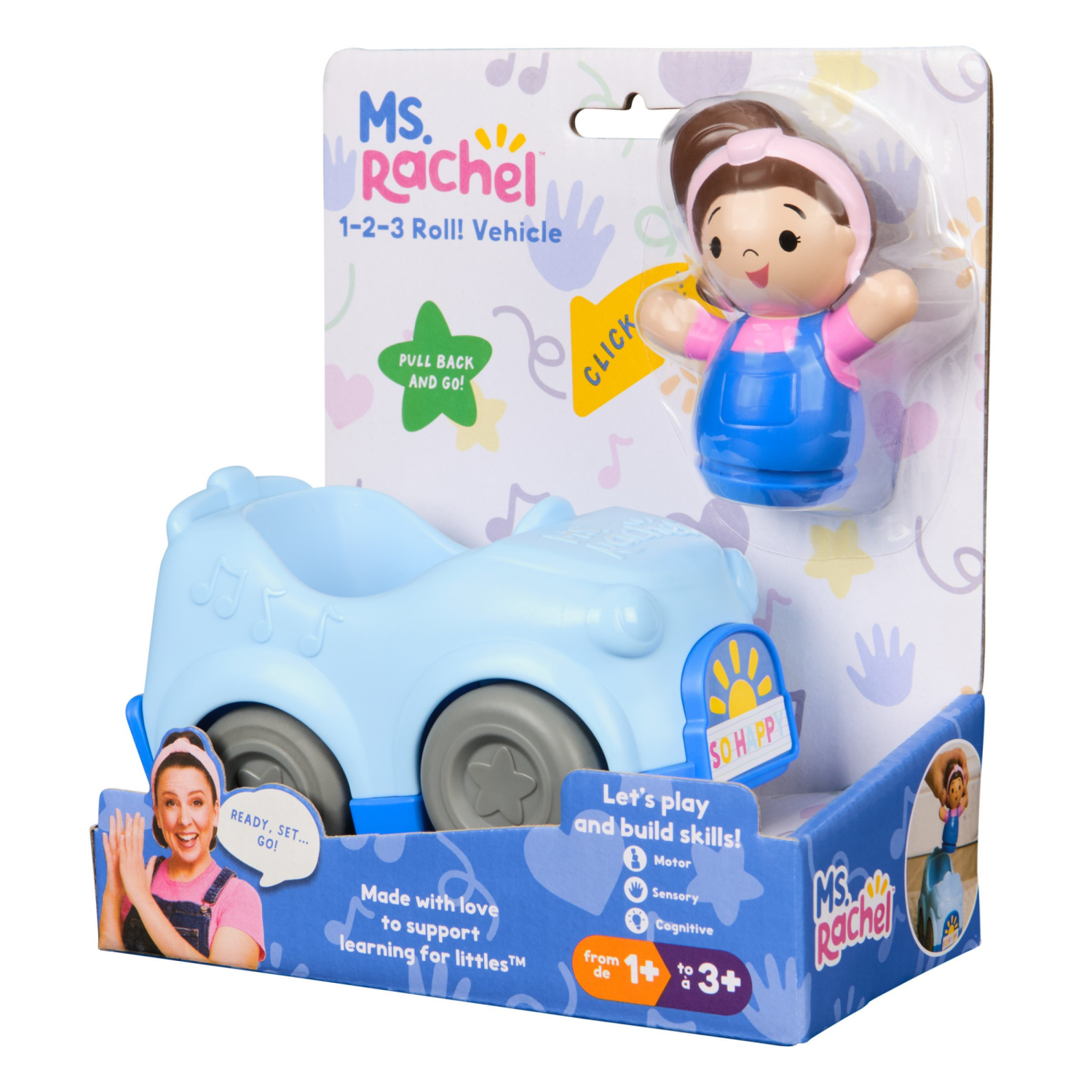 slide 2 of 6, Ms. Rachel Ready Set Go Vehicle Push and Pull Toy, 1 ct