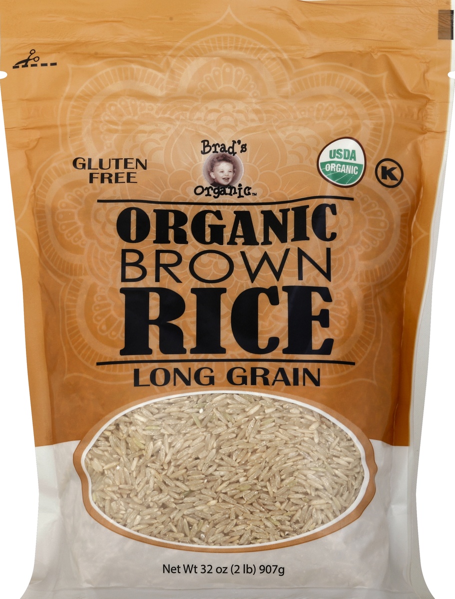 slide 2 of 2, Brad's Organic Long Brown Rice, 32 oz