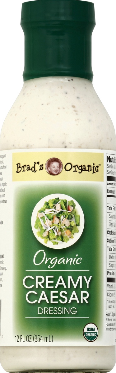 slide 2 of 2, Brad's Organic Creamy Caesar Dressing, 12 fl oz