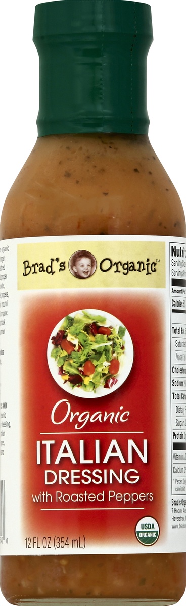 slide 2 of 2, Brad's Organic Italian with Roasted Peppers Dressing, 12 oz