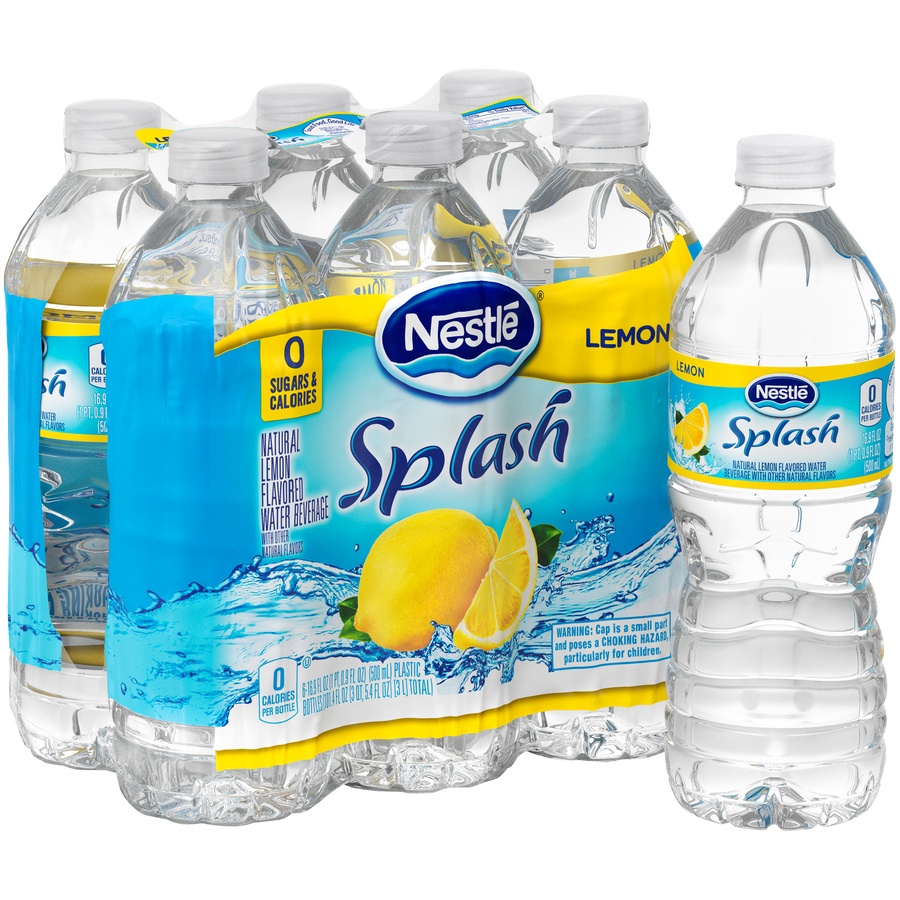 slide 2 of 2, Nestlé Splash Lemon Water, 6 ct; 16.9 fl oz