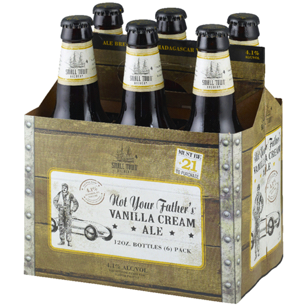 slide 1 of 4, Small Town Brewery Not Your Father's Vanilla Cream Ale Bottles, 6 ct; 12 oz