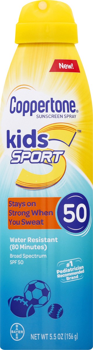 slide 5 of 9, Coppertone Kids Sport Sunscreen Continuous Spray Spf 50, 5.5 oz