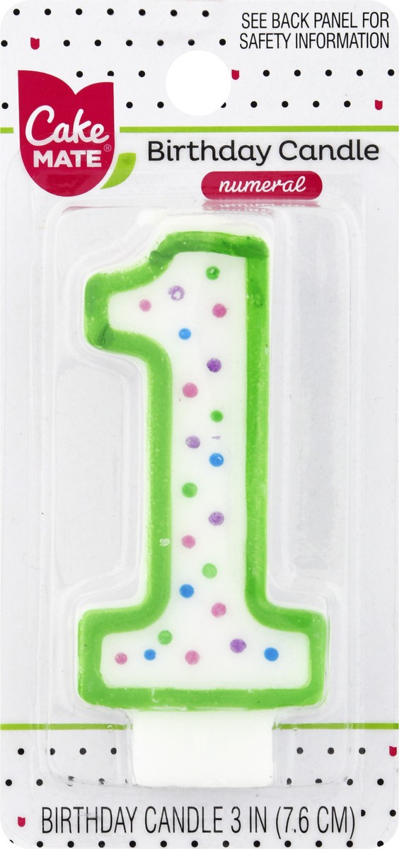 slide 2 of 11, Cake Mate Numeral 1 3 Inch Birthday Candle 1 ea, 1 ct