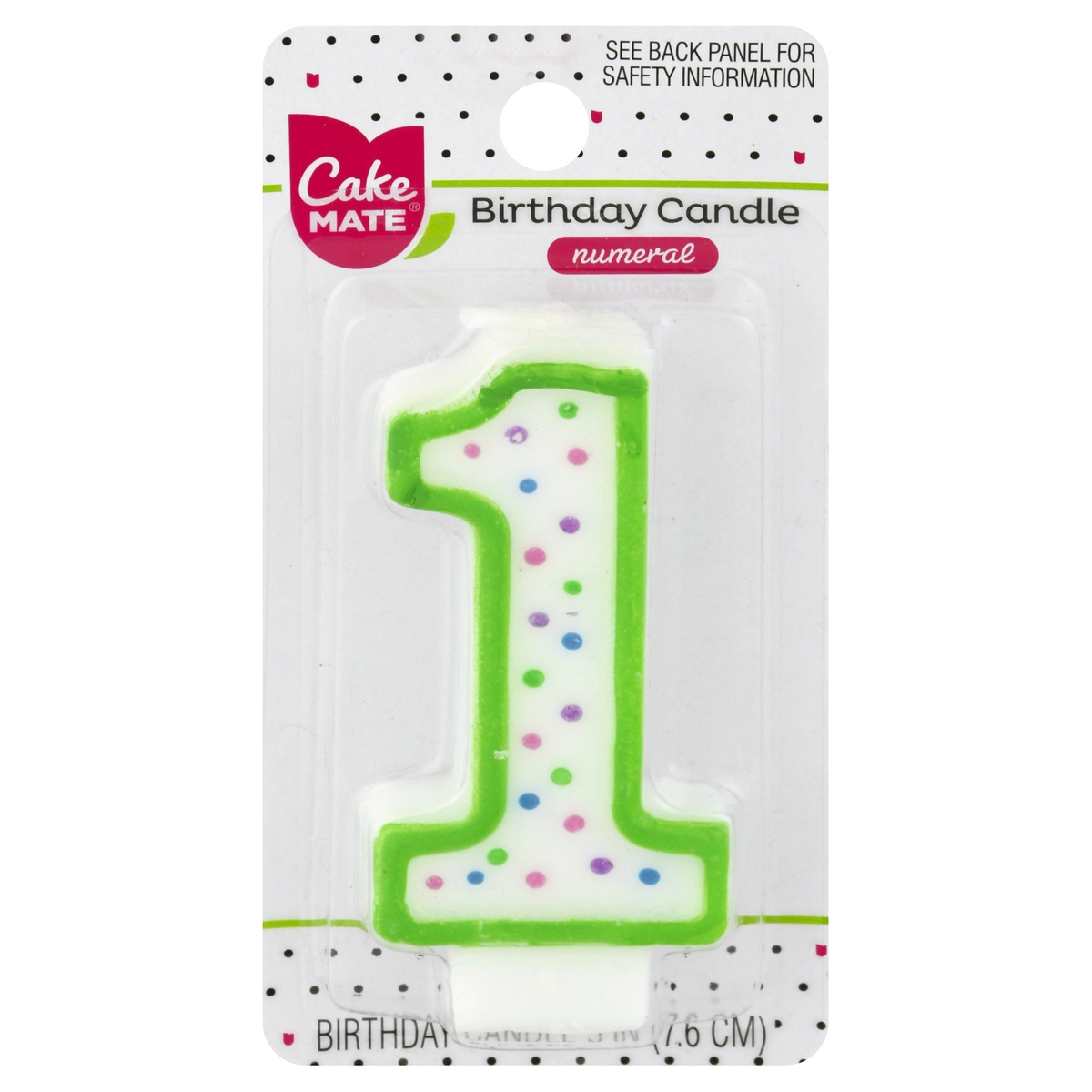 slide 1 of 1, Cake Mate Numeral Birthday Candle 1, 1 ct