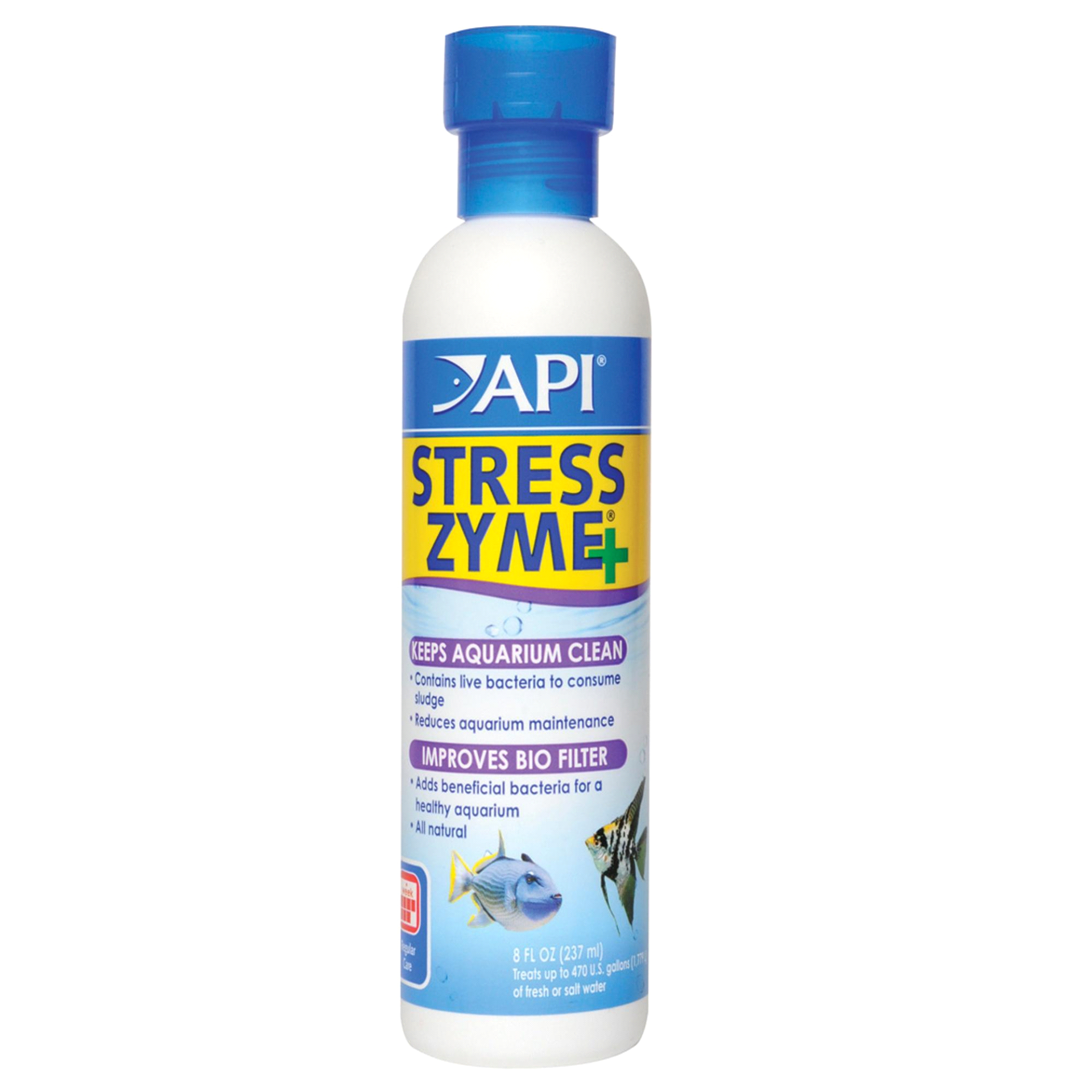 slide 1 of 1, API Stress Zyme Freshwater & Saltwater Aquarium Cleaning Solution Bottle, 8 fl oz