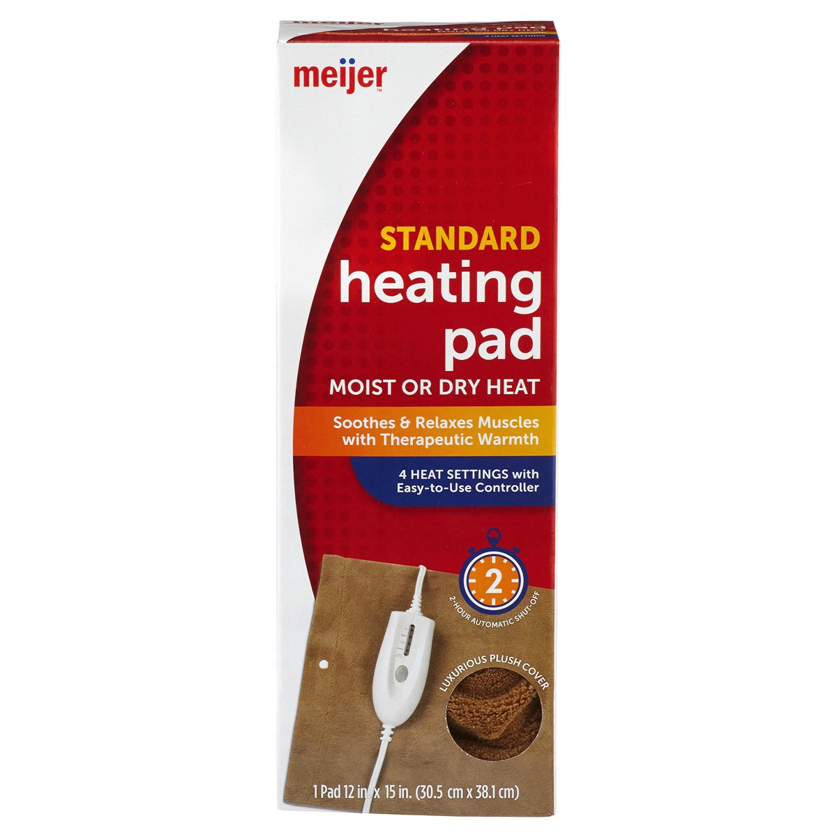 slide 1 of 9, Meijer Moist Or Dry Heating Pad, 1 ct