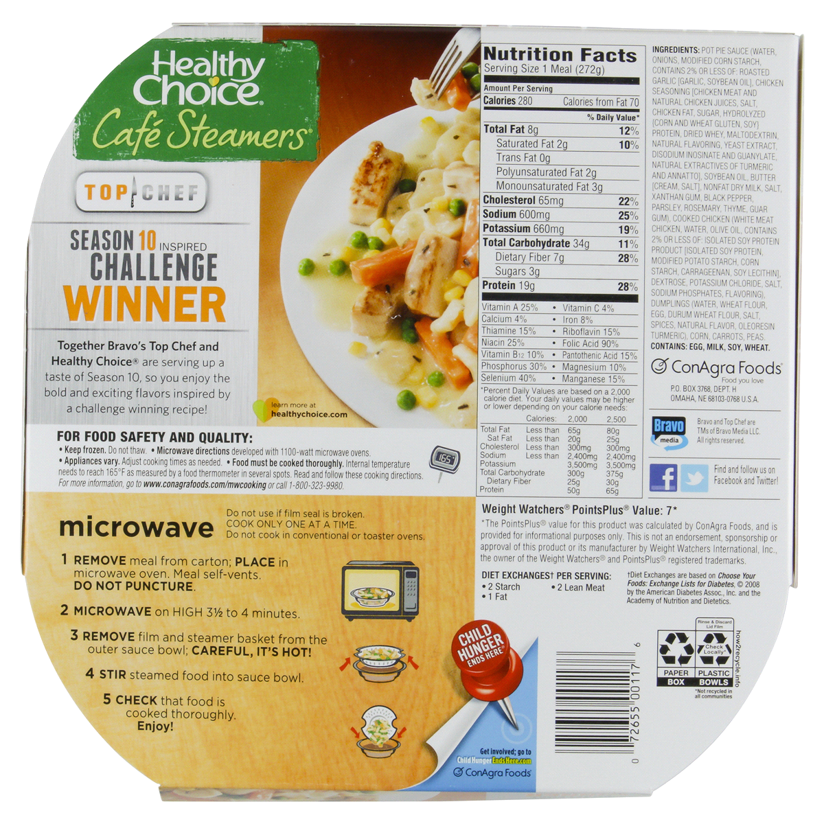 Healthy Choice Cafe Steamers Crustless Chicken Pot Pie 9.6 oz | Shipt