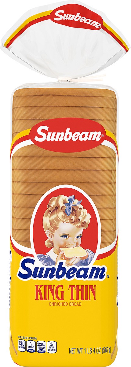 slide 5 of 6, Sunbeam King Thin White Bread, 20 oz, 20 oz