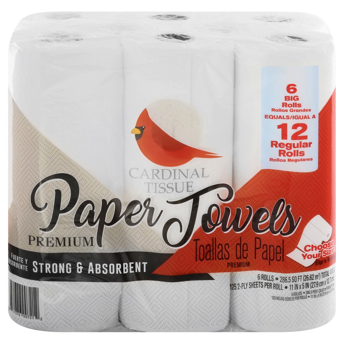 slide 5 of 11, Cardinal Tissue Premium Big Rolls 2-Ply Paper Towels 6 ea, 6 ct