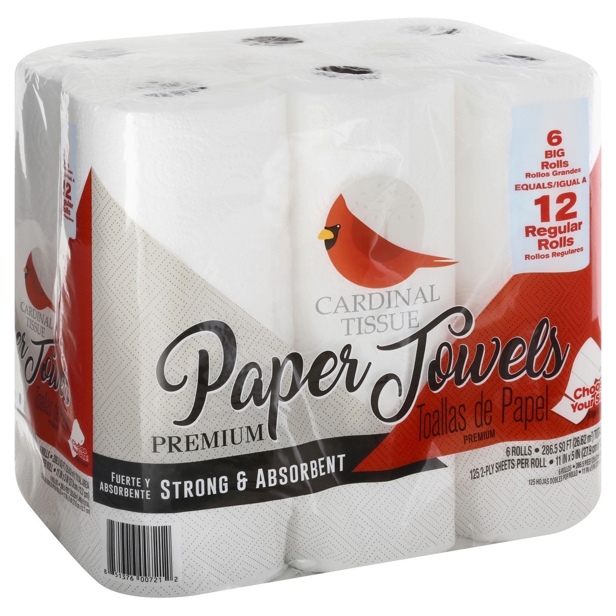 slide 7 of 11, Cardinal Tissue Premium Big Rolls 2-Ply Paper Towels 6 ea, 6 ct