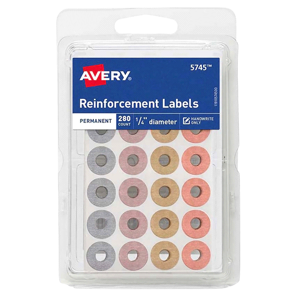 slide 1 of 1, Avery Fashion Metallic Reinforcements, 1 ct