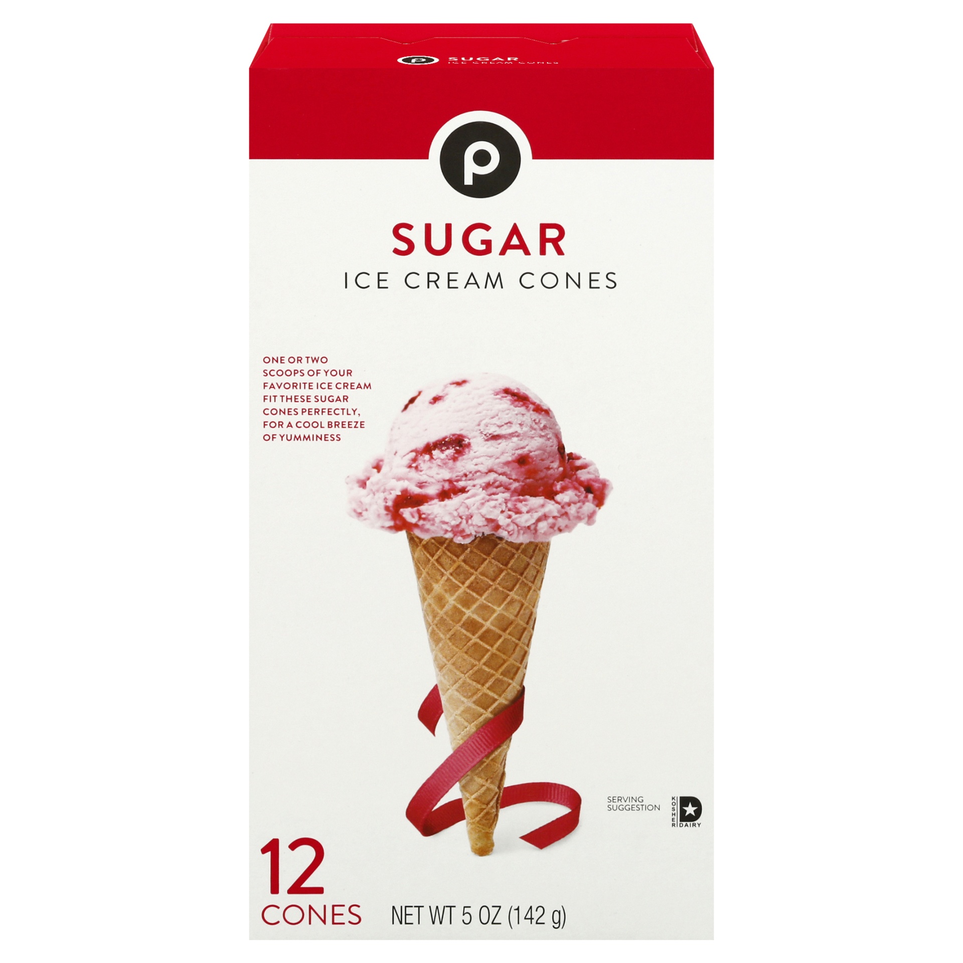 slide 1 of 1, Publix Sugar Ice Cream Cones, 12 ct