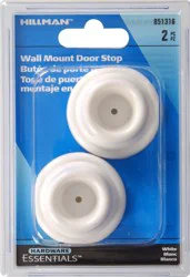 Hillman Wall Mount White Door Stop
