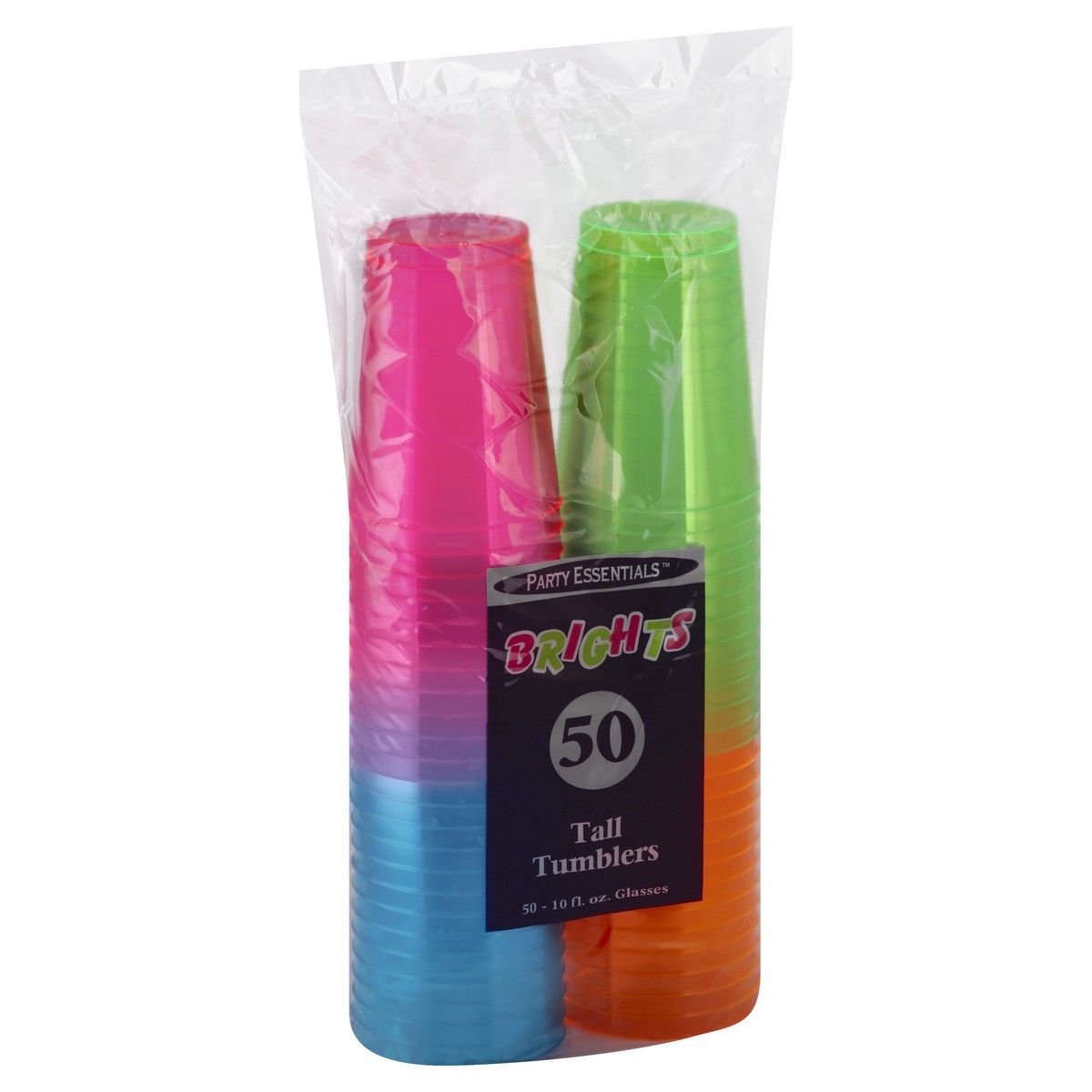 slide 4 of 4, Party Essentials Neon Tumblers, 50 ct; 10 oz