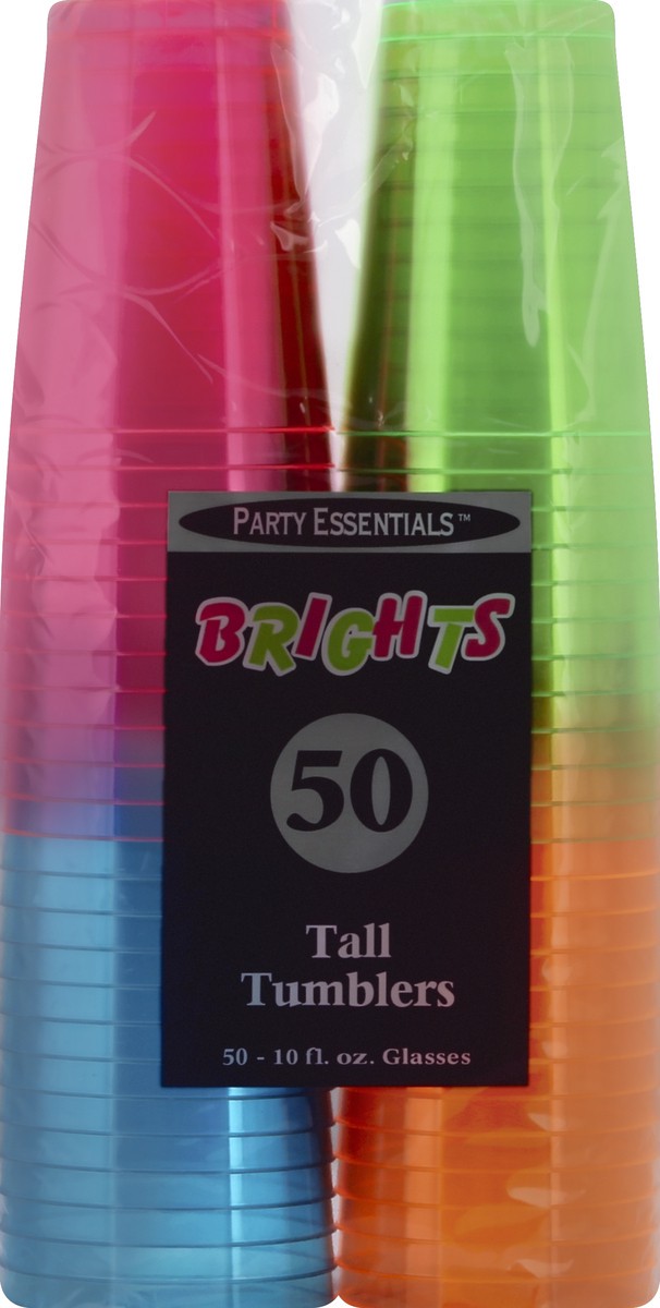 slide 1 of 4, Party Essentials Neon Tumblers, 50 ct; 10 oz
