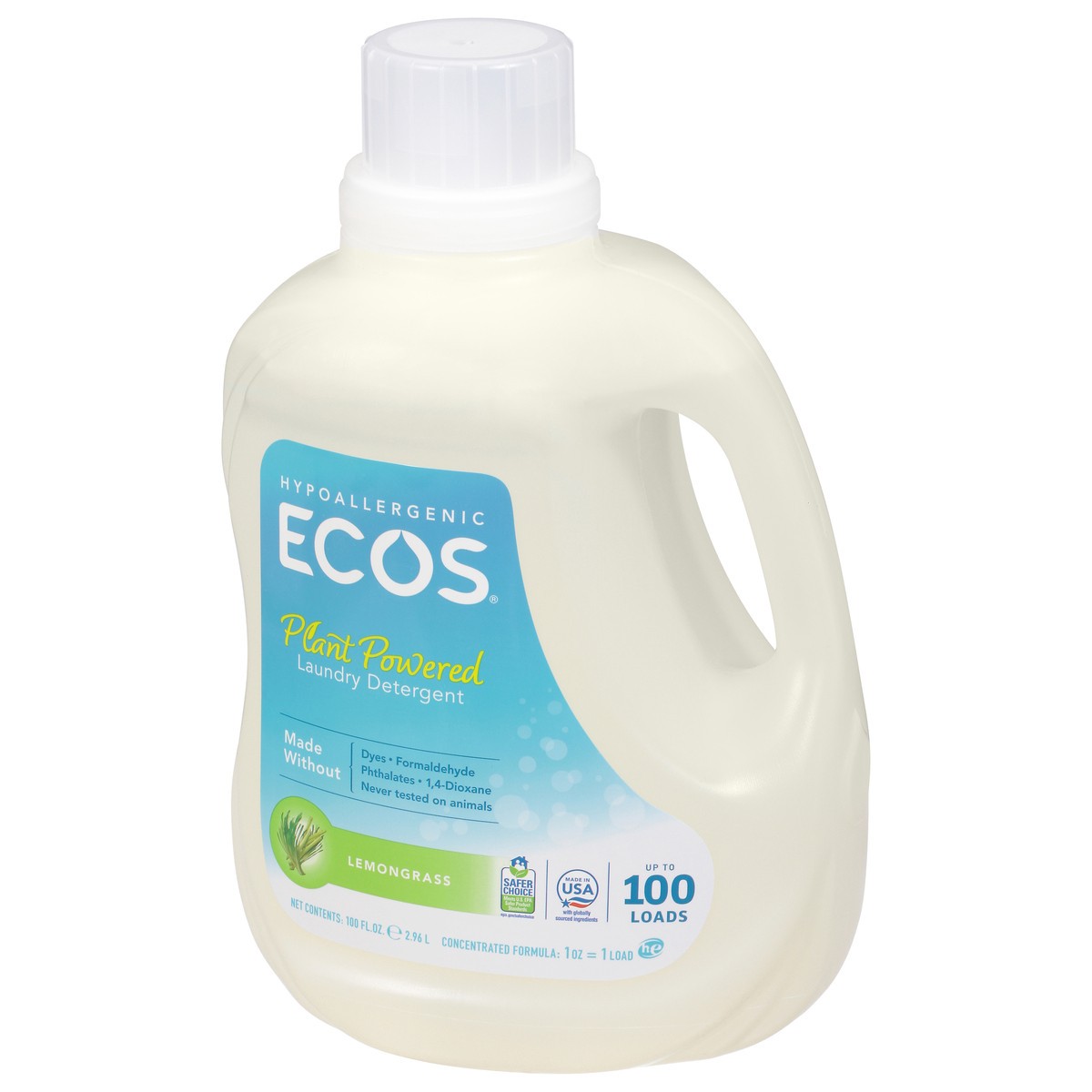 slide 9 of 12, Ecos Plant Powered Lemongrass Laundry Detergent 100 fl oz, 100 fl oz