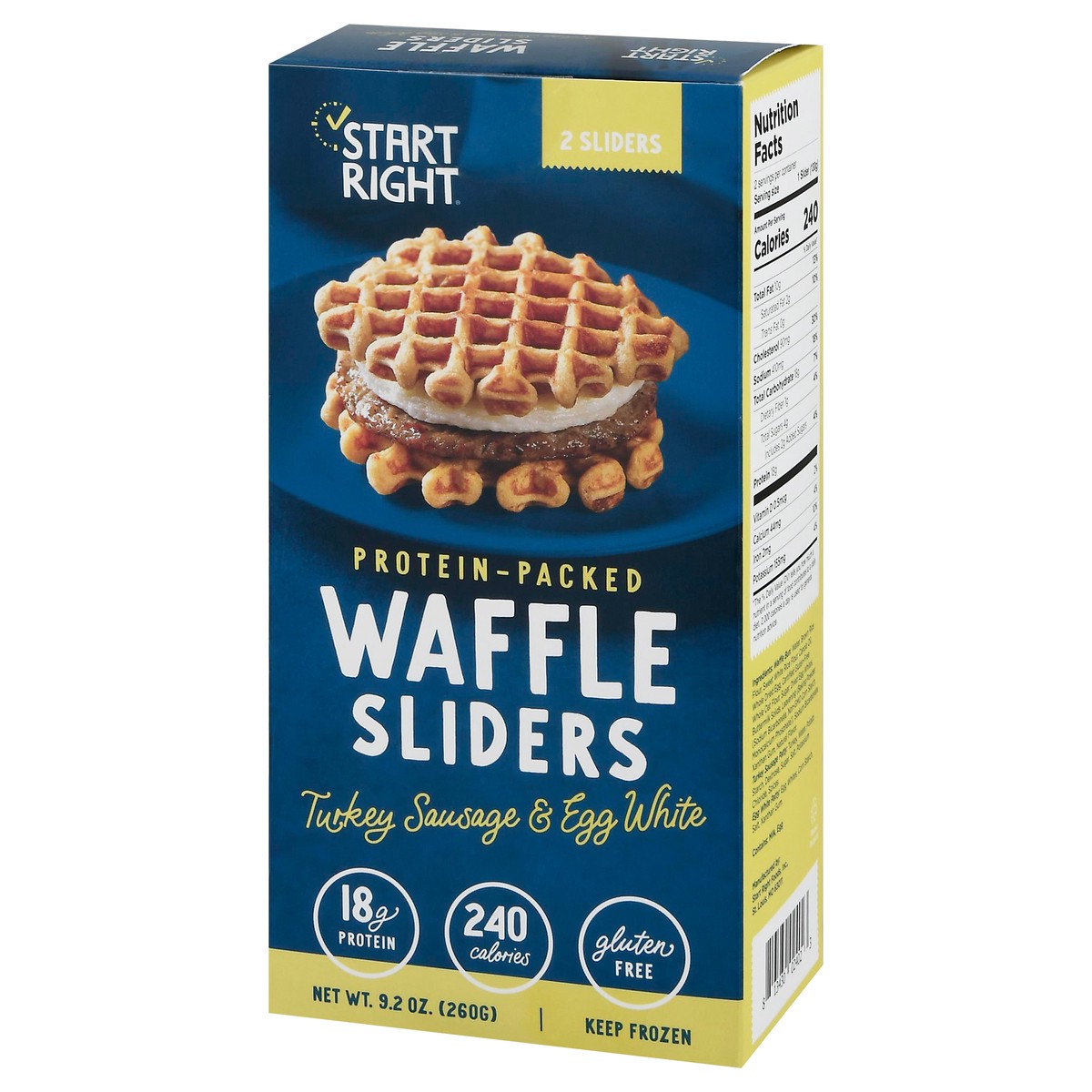 slide 14 of 14, Start Right Turkey Sausage & Egg White Waffle Sliders 2 ea, 2 ct